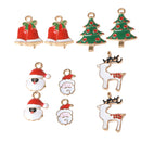 10 Pieces Christmas Pattern Pendant Charms Connector DIY Jewelry Findings Craft