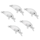 5pcs Unpainted Hard Fishing Lures Blank Crankbaits DIY Fishing Body 4.7cm