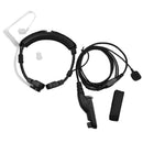 Flexible Throat Mic Microphone Covert Acoustic Tube Earpiece Headset with Finger PTT for Motorola Multiple Pin Two Way Radio Walkie Talkie