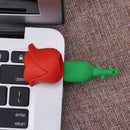 64GB USB 2.0 Flash Drive High Read Speed Memory Storage for Laptop Rose Shape