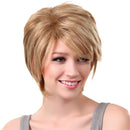 Women Charming Blond Real Human Hair Bob Wig Short Full Wigs Daily Wear
