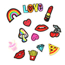 13 Pieces Embroidery Love Lips Sew Iron On Patch Badge Clothes Bag Applique DIY