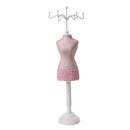 Female Model Cheongsam Dress Display Jewelry Ring Bracelet Necklace Stand Holder Pink Lace