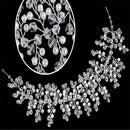 White Pearl Clear Rhinestone Bridal Hair Vine Hair Wreath Wedding Headpiece Twisted Wire Crown Tiara Women Hair Accessory