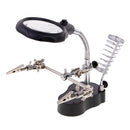 2 Helping Hand Clip LED Magnifying Glass Soldering Iron Stand Lens Magnifier