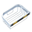Bathroom Shelf Organizer Storage Kitchen Rack with Traceless Transparent Adhesive No Drilling Brass