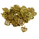 50pcs Hollow Heart Pendant Jewelry Components Findings DIY
