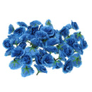 Artificial Carnation Silk Flower Heads Garden Wedding Party DIY Scrapbooking Hat Craft Projects Decor Pack of 50PCS Blue