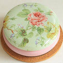 Fresh Floral Pattern Tea Sugar Biscuit Coffee Candy Storage Box Case Sealed Can Green And Pink