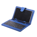 Protective USB Interface Keyboard Leather Case Cover Compatible FOR Tablet PC 7" MID Blue