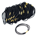 50 Pieces Black Round Elastic Band Stretch Rope Bungee Cord DIY Hair Accessories