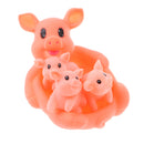 4 Pieces Cute Rubber Squeaky Pig Family Kids Baby Toddler Bathing Toy