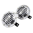 2Pcs Waterproof 12V Loud Basin Double Insert Car Electric Air Horn Siren