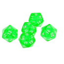 5pcs/set TRPG Game Dungeons & Dragons D20 Multi Sides Dice Set Toy Green