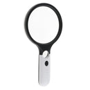 4 LED Lights 2X Handheld Magnifier Reading Map Magnifying Glass Lens Jewelry Loupes