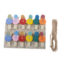 Wooden Cute Snowman Pegs Photo Clips Wedding Room Table Decor Chic Crafts