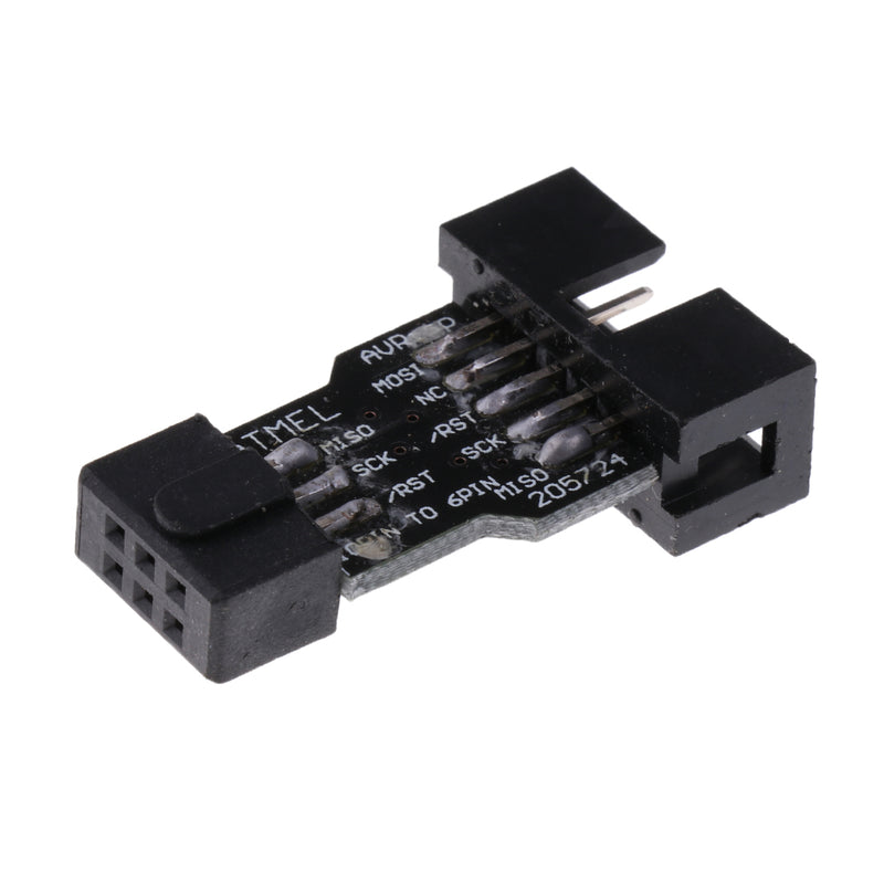 1 Piece Update AVRISP USBASP STK500 Black Blue 10pin to 6pin Converting Adapter Board For ATMEL AVRISP USBASP STK500