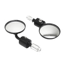 7/8'' Black Handle Bar End Motorcycle Rearview Mirrors Rear View Mirror Universal