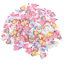 100 Pieces Mixed Color Drawing Printing Lollipop Buttons For Sewing DIY Crafts