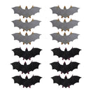Lot 12pcs Plastic Scary Bats Dracula Birds Halloween Party Fancy Dress Props