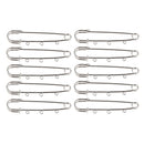 10 Pieces Safety Pins Fastening Clothing Sewing Jewelry Brooch Pin with 3 Loops for Dangle Drop Accessories