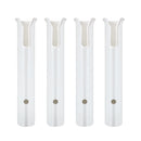 4 Pieces White Color Slotted Rod Holder Fishing Pole Rack Socket for Marine Fishing Box Kayak Boat Yacht