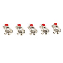 5pcs Puppy Silver Alloy Large Hole Beads Charms DIY European Bracelet Fittings
