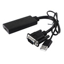 VGA to HDMI Scaler Converter with USB Audio Cable for TV DVD Laptop Monitor