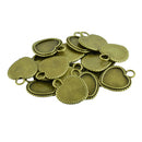 20pcs Heart Pendant Trays Pendant Blanks Cameo Bezel Cabochon Settings