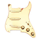 Mirror Surface Prewired 3 Single Coil Pickguard SSS for Fender Guitar Gold