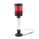 DC 24V Industrial Warning Light Round Alarm Signal Workshop Beacon Red, Four light modes stroboscopic/rotating/flashing/permanent