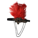 Gatsby Headband 1920s Headpiece Headdress for Women with Rhinestone Chain