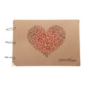 Red Rose Love Stripe DIY Photo Album Scrapbook Diary Gift Memory Love 30 Sheets 60 Pages