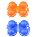 Portable Folding 2 Eggs Case Containing Box Bin Carrier Holder For Outdoor Camping Picnic Random Color