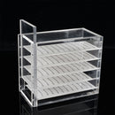 Dustproof Transparent Acrylic 5 Layers False Eyelash Extensions Display Stand Lashes Storage Glue Pallet Holder