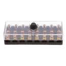 8-Way Fuse Holder Block Fusebox Panel Distribution Block Car Boat Automotive