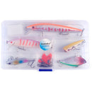 12pcs Mixed Minnow Fishing Lures Kit Red Spinner Blades and Fishing Ball Bearing Swivels with Box