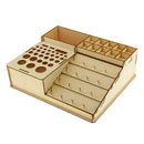 Wood Epoxy Tools Storage Boxes Paint Bottle Brushes Rack Model Organizer
