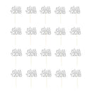 20pcs Class Of 2018 Cake Toppers Graduation Cupcake Picks Food Muffin Decor