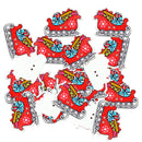 50 Pieces Xmas Sled Sleigh Wood Buttons Sewing Scrapbooking Gift Clothing Decoration