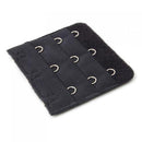 Polyester Women 3 Eye Hook Bra Lingerie Extender 5cm Black