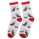 1 Pair 80% Cotton Unisex Soft Winter White Warm Christmas Crew Socks