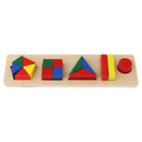 Montessori Materials Mathematics Wood Toys Multiple Geometry Blocks Matching