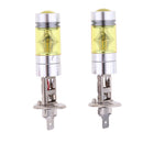 1 Pair Replacement H1 100W 20 LED Yellow Fog Driving Light Bulbs for Car Truck