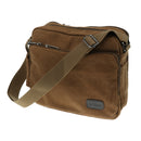 Retro Multifunction Canvas Messenger Bag Crossbody Shoulder Hand Bag Brown