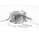 50pcs Brooch Backs Safety Pins Silver Large Bar Back Catch Jewelry Findings 37x5mm