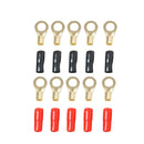 5 Pairs 8 AWG Car Audio Power Ground Wire Ring Terminal Connector Brass