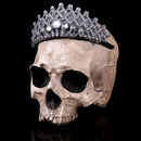 Resin Skull Figurine Human Head Headband Skeleton Replica Model 16*15*12.5cm