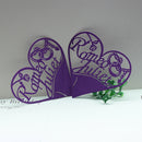 Generic 50PCS Hollow Heart Shape Table Name Place Cards Wedding Christmas Party Decoration Purple