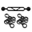 Underwater Light Ball Arm System Joint & Clamp Dual Head Hole Standard 1'' Photography Accessory Kit